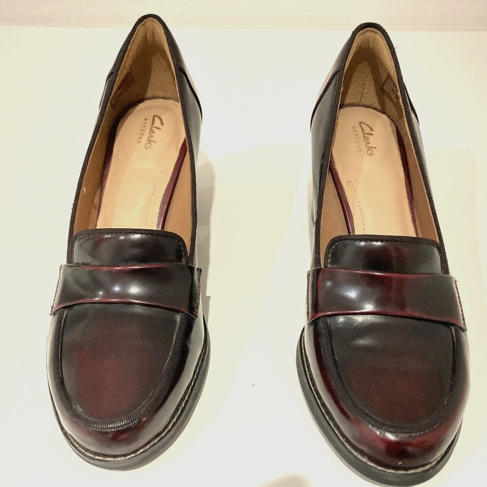 Clarks Burgundy Loafers